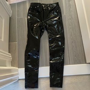 Rag and Bone shiny black pants